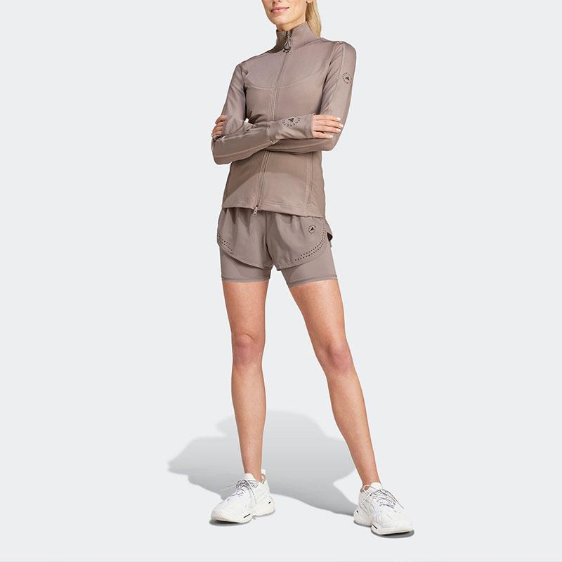 adidas Truepurpose 2-в-1 шорты однотонные с принтом логотипа быстросохнущие спортивные шорты для фитнеса женские шорты цвета землистого коричневого серого IT8224