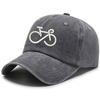 Washed Cotton Embroidered Bicycle Baseball Cap Men's Snapback Hats For Women Gorras Bone Outdoor Sports Dad Hat