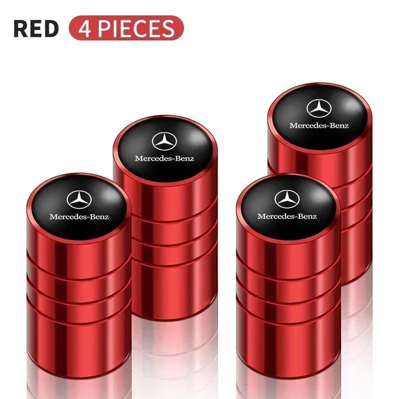 C200 E300 Hot 2026 4Pcs/set 3D Styling Car Wheel Tire Valve Caps Stem Caps Decoration For Mercedes Benz B/C/E/S Class A Class C2