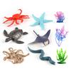 Имитация Мини Модель Морского Существа Дельфин Морская Черепаха Краб Осьминог Дельфин Набор Игрушек Морских Животных