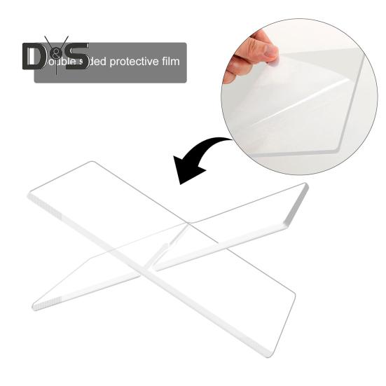 2 шт./комплект акриловая подставка для книг держатель X-образный дизайн прозрачный стиль утолщенная полка для чтения книжная витрина для книг