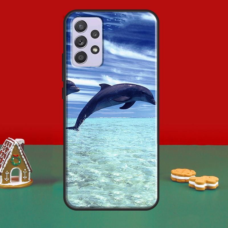 Ocean Dolphin Case For Samsung A52S A12 A32 A42 A52 A72 A51 A71 A31 A11 A40 A50 A70 A21S Phone Cover