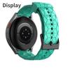 20mm 22mm Watch Silicone Strap for Samsung Galaxy Watch 5 Pro 4 Classic 44 40mm 42mm 46mm Huawei GT 2/3 Active2 Football Pattern Sport Band