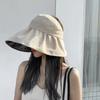 Sunscreen Black Vinyl Sunshade Hat UV Protection Empty Top Hats Retro Sun Protection Cap  Travel