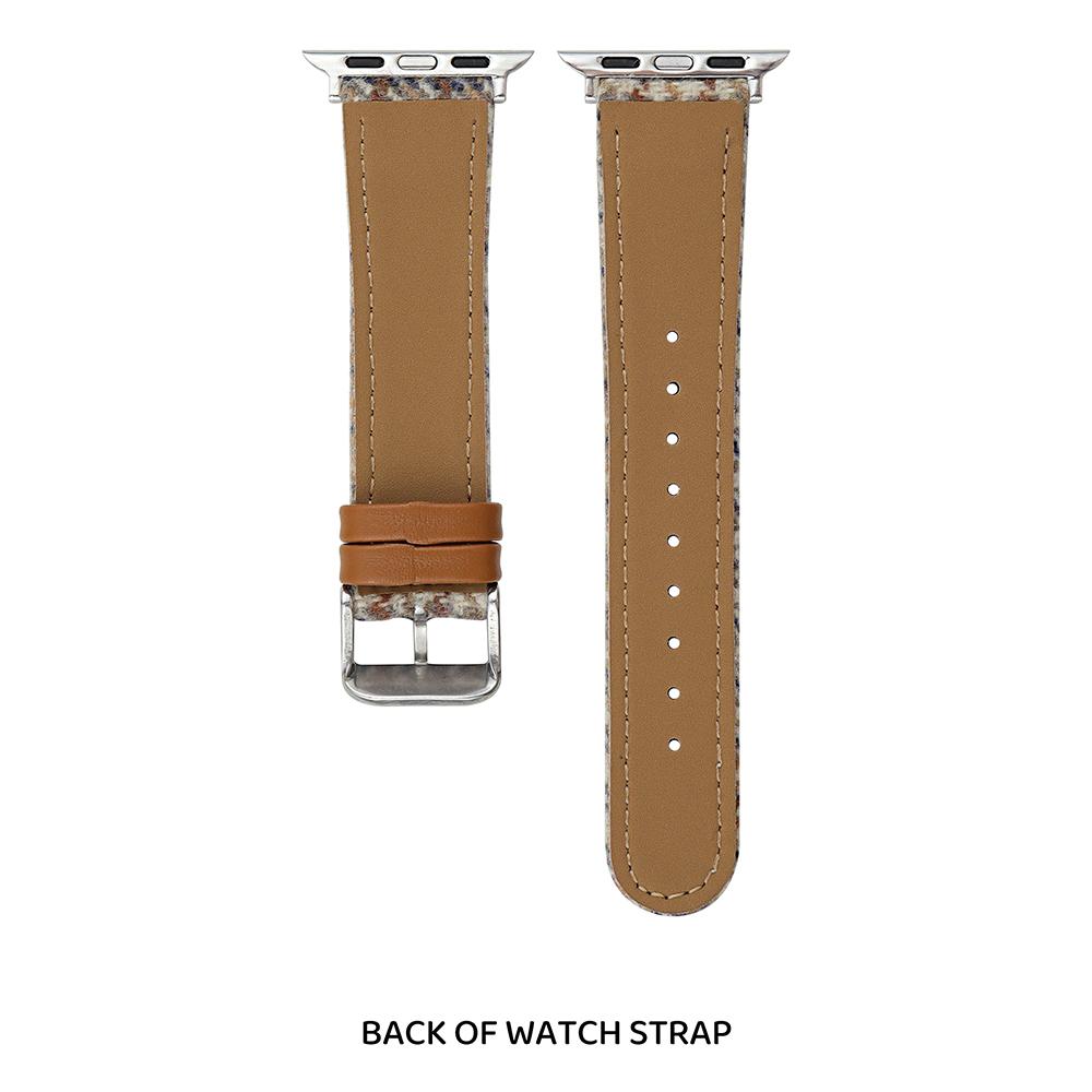 Watch Band For Apple Watch Series 10 Ultra 9 8 7 SE 6 5 4 3 2 1 46mm 49mm 45mm 44mm 42mm Vintage Wool+Leather Strap