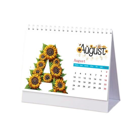 2026 Сделай сам настольный календарь Настольный календарь с алмазной мозаикой Стоящий месячный календарь-планировщик