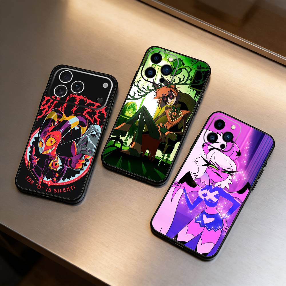 S-Helluva Boss Phone Case For iPhone17,16,15,14,13,12 Plus,Max Soft Silicone Black Cover
