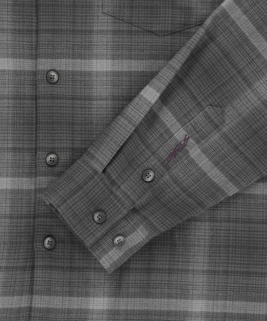 SLOWACID Flannel Cuff Check Shirt [Gray]