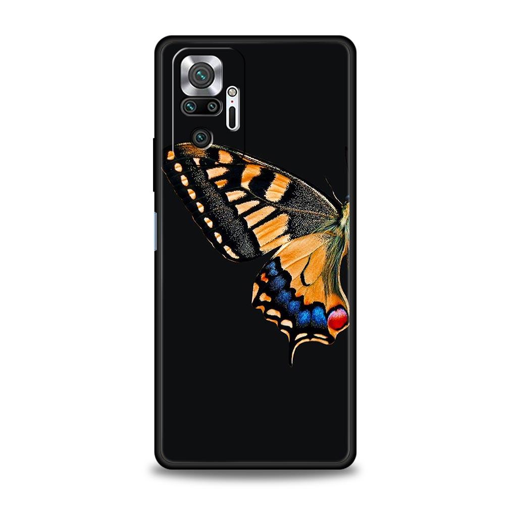 Butterfly Luxury Phone Case For Xiaomi Redmi Note 12 11 10 Pro Plus 9S 9 8 7 9T 8T 9C 9A 5G K40 Gaming Soft Silicone Cover