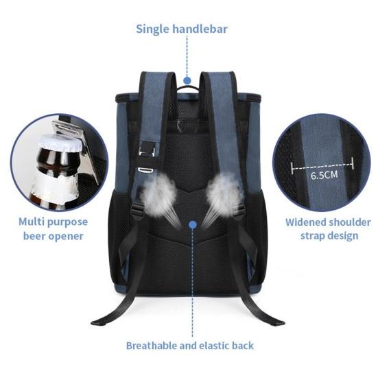 Backpack Cooler Waterproof Insulated Rucksack Leak Proof Can Cooler Backpack Holding 45 Cans for Camping Beach Fishing Picnic Travel