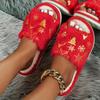 Festive Christmas Lady's Slippers: Soft Fleece  EVA Sole  Hand Wash or Dry Clean  Cartoon Pattern