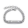 Christian Bible Stainless Steel Bracelet Bangle Engraved Cross Scripture Psalm Silicone Bracelets Religious Jewelry