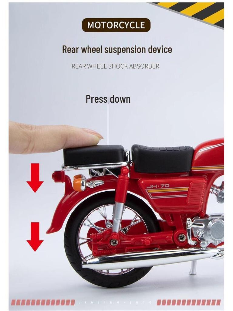 In-Stock Retro Honda Jialing Motorcycle Model - Perfect Birthday Gift for Dad