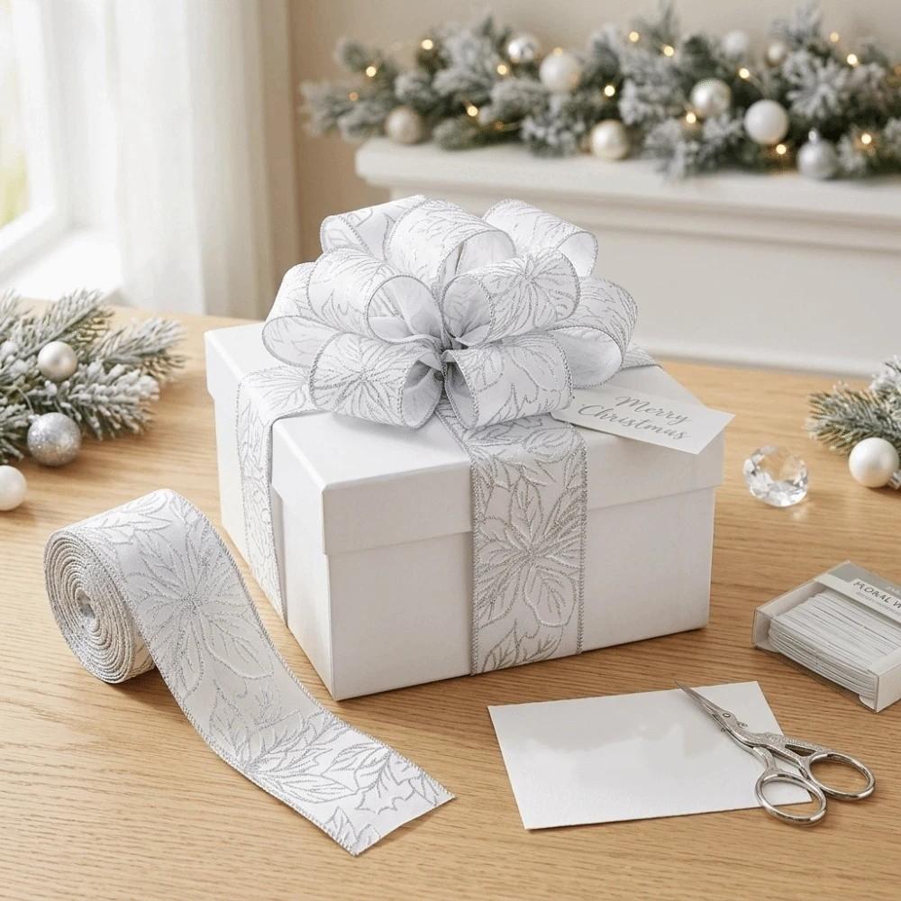 Fabric Trim Embroidery Lace Ribbon Flower Printed Christmas Bow Ribbon Bow Making