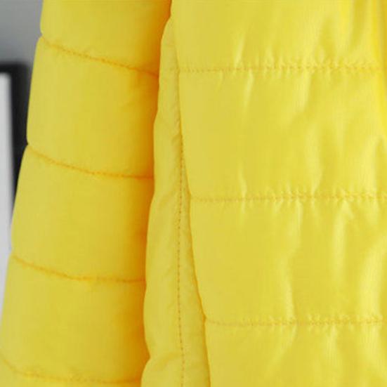 Fall Winter Women Jacket Thick Padded Warm Windproof Soft Zipper Closure Loose Cardigan Hooded Long Sleeve Lady Down Coat