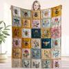 VIKAMA Cute Cartoon Dinosaur Flannel Blanket for Bedroom Dormitory Nap Sofa Throw Blanket Air Conditioner Blanket Home Decor