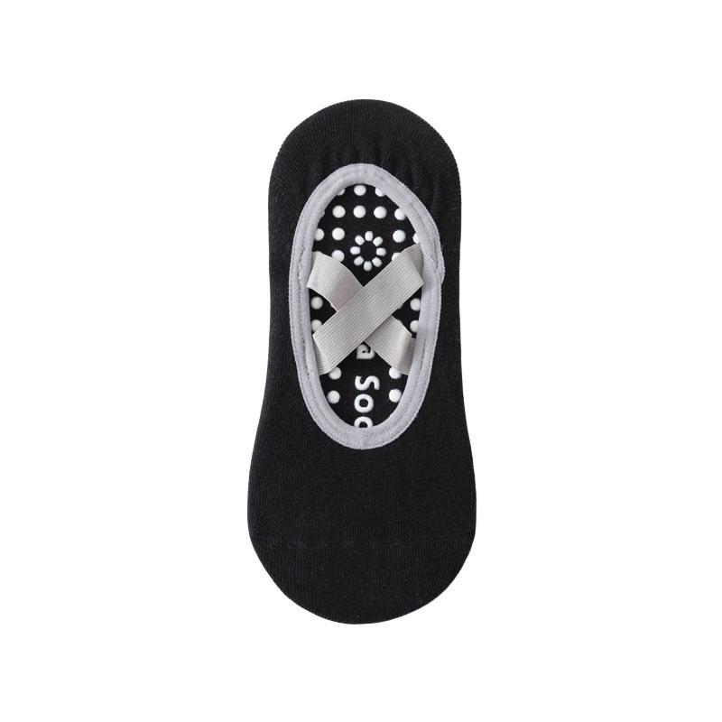 Нескользящие носки для йоги и пилатеса с перекрестными ремешками для занятий фитнесом в помещении