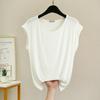 Women's Summer Loose Modal Sleeveless Round Neck Top - Solid Color, Large Size, Thin Home Vest