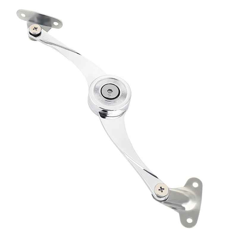 Lid Support Hinge Folding Lid Lift Up Stay Buffer Damper with Soft Close Adjustable Stop in Any Position for Wardrobe Cabinet