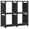 VidaXL Display Shelf 4 Cubes Black 69x30x72.5 Cm Fabric