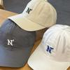 Letter N Embroidery Men Snapback Cap Candy Color Trucker Hat Simple Breathable Mesh Sunhat  Outdoor