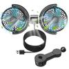 ABS+PP Cooler Air Fan Rotation Double Head Fans New Car Cooling Fan  Car