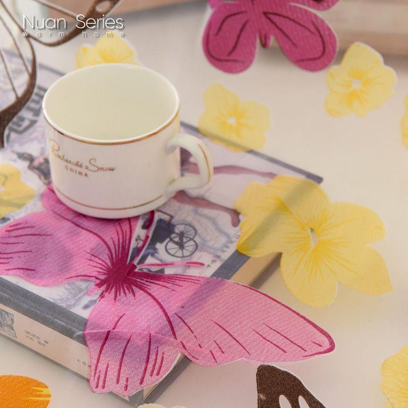 1 шт. серия Nuan, изысканный узор в виде мультяшной бабочки, занавеска для окна, тюль, спальня, гостиная, украшение для дома