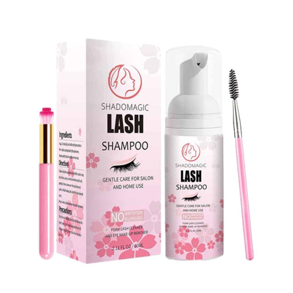 Gentle and Delicate Eyelash Extension Cleanser Safe Lash Foam Shampoo  for Salon and Home Use