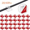 20/40 Pcs Self-adhesiv Cable Clips Wire Clips Cable Wire Management Wire Cable Holder Clamps for Car Office and Home