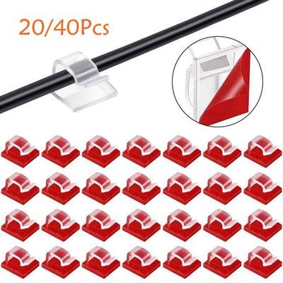 20/40 шт. самоклеящиеся кабельные зажимы, зажимы для проводов, зажимы для проводов, держатель кабеля, зажимы для автомобиля, офиса и дома