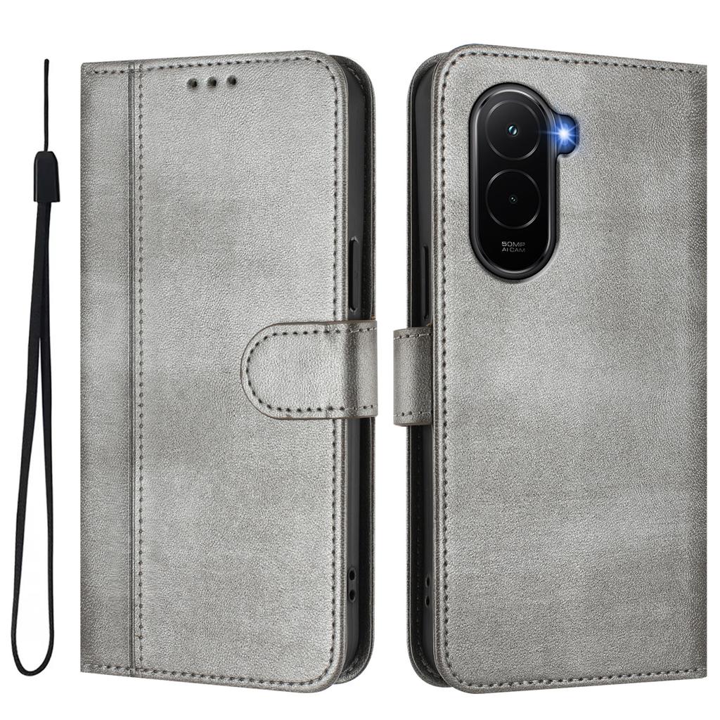 For Xiaomi Poco M7 Plus 5G/M7 4G (169mm) Cases Wallet Stand Retro Texture Leather Phone Cover with Lanyard