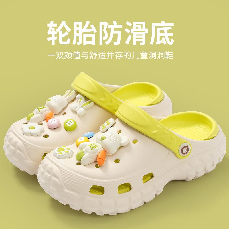 Детские мальчиковые тапочки девочки летние новые детские нескользящие сандалии для улицы для мальчиков старшего возраста пляжная обувь