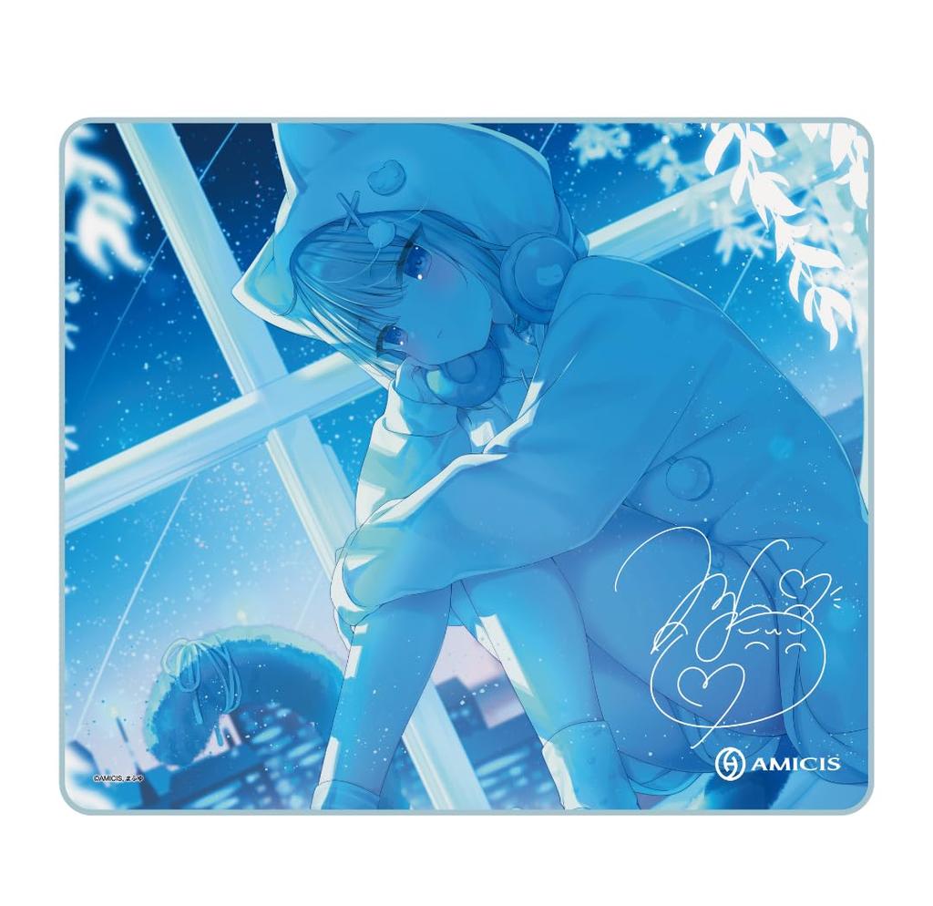 AMICIS x Mafuyu Gaming Mouse Pad, Jin -JIN-, Urethane, Water-Repellent, XL Size, 490mm x 420mm x 3.5mm