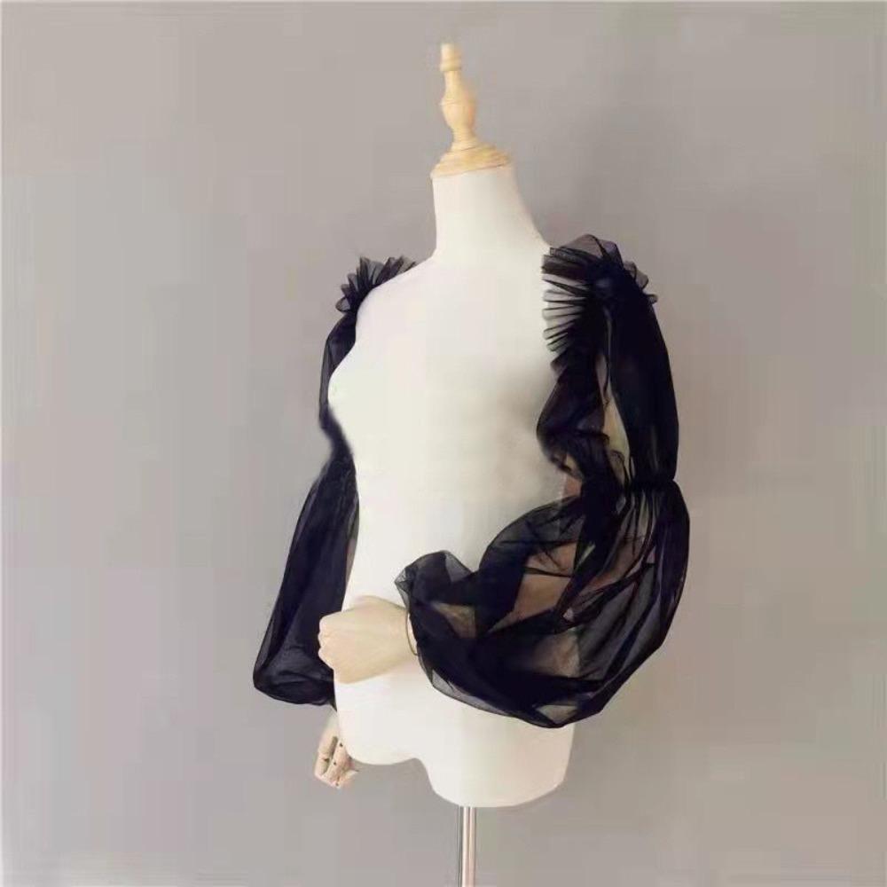 1 пара тонких рукавов-фонариков, дышащие сетчатые рукава, свадебные нарукавники для женщин