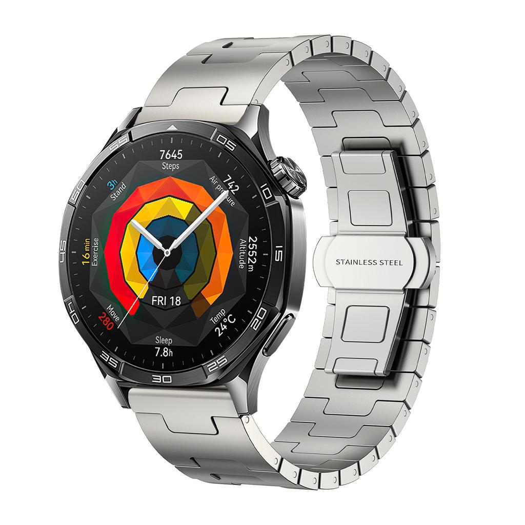 22 мм роскошный титановый ремешок для Samsung Galaxy Gear S3 STitanium сплав ремешок металлический браслет для Huawei GT5 5Pro 4 3 2e 46MM Correa