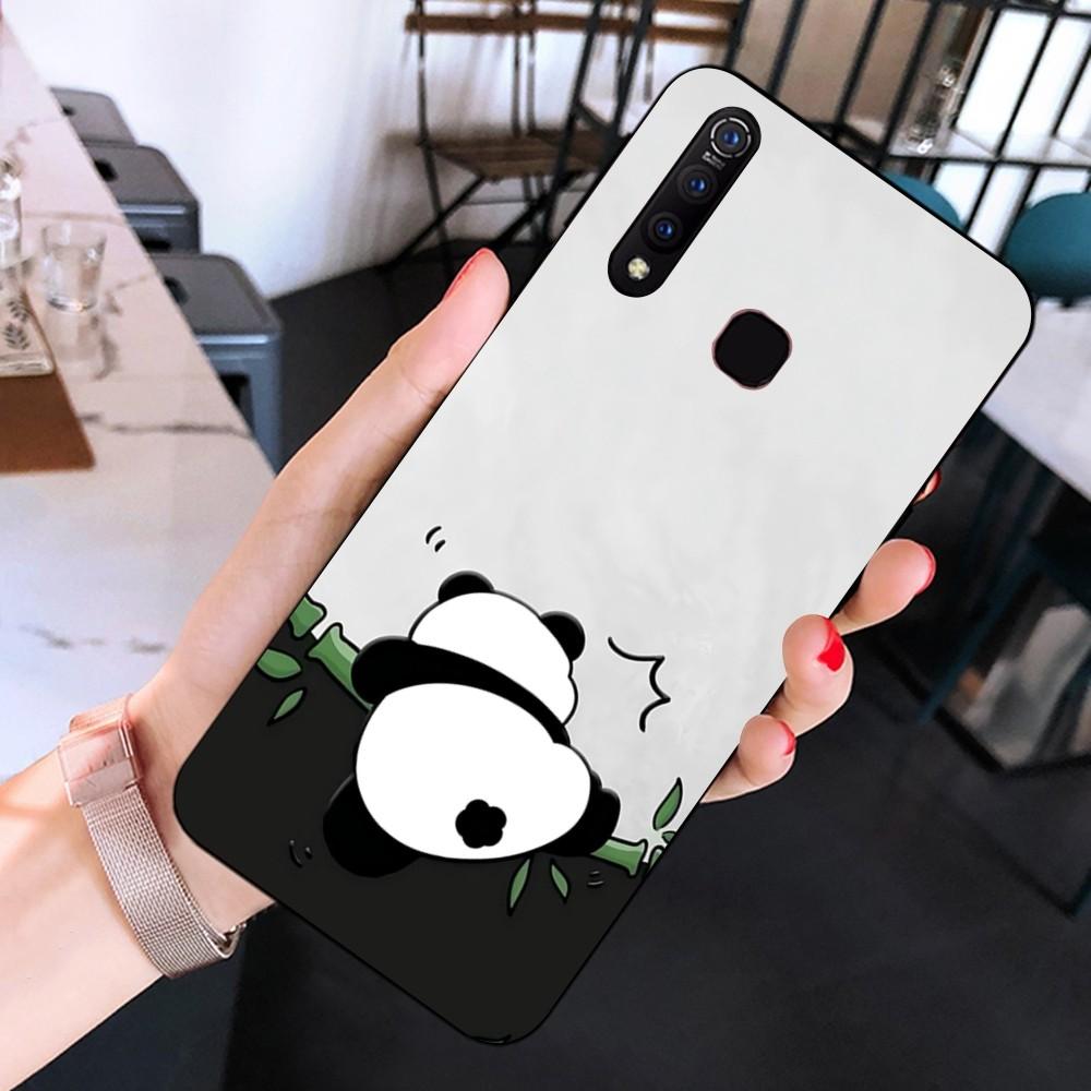 Anime Cute Panda Phone Case For Huawei Y9 6 7 5 Prime Enjoy 7s 7 8 plus 7a 9e 9plus 8E Lite Psmart Shell