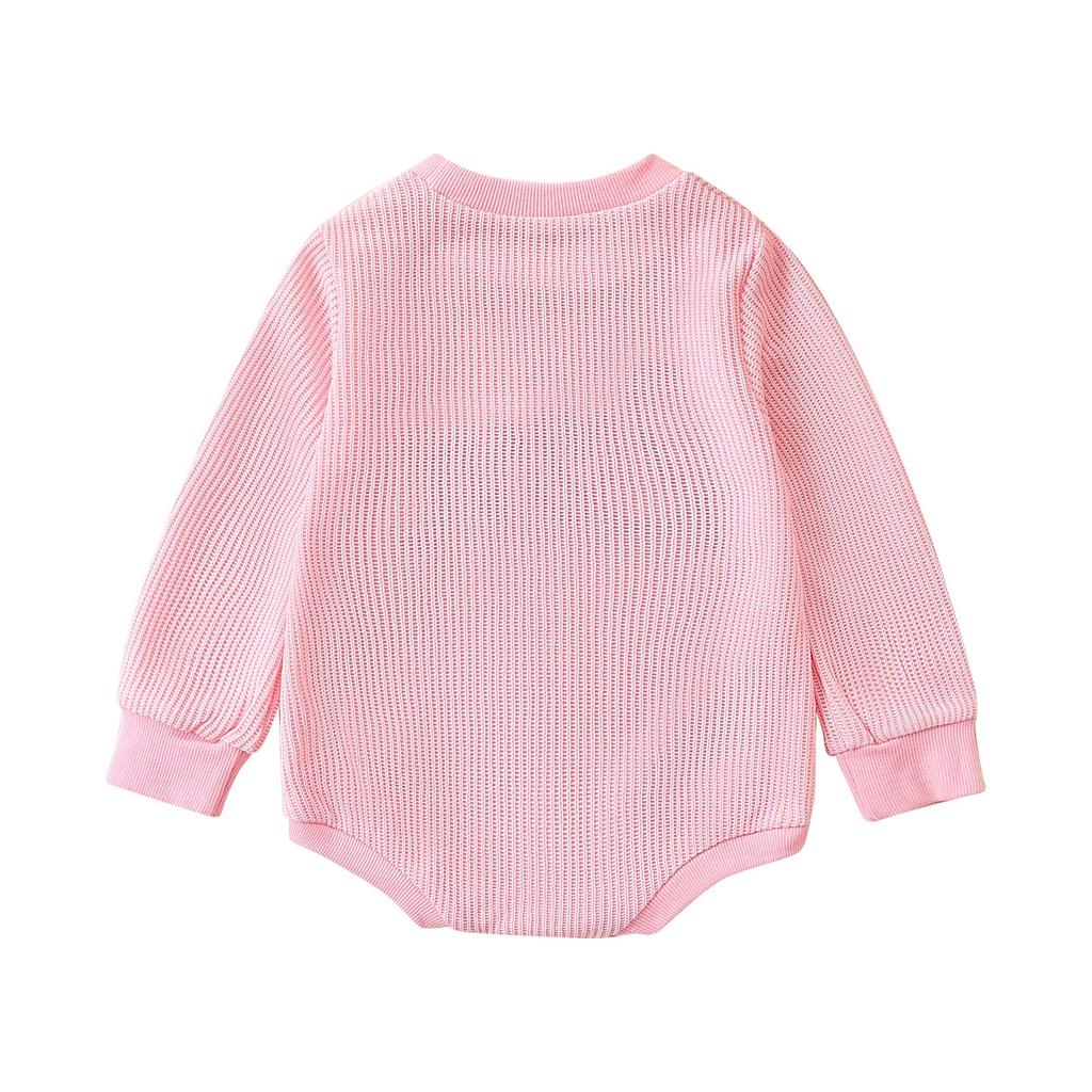 Вязаная рубашка для младенцев и девочек, вышитые полотенца, комбинезоны с длинными рукавами