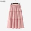 Женские повседневные свободные длинные юбки с эластичной резинкой на талии