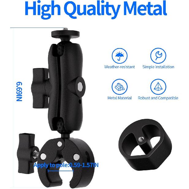 Starlink Mini Mount 2025 New Upgraded, Starlink Mini Clamp Mount For Car RV Rack Compatible With 2025 New Version Pipe Adapter And 2024 Pipe Adapter