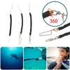 Rubber Spearfishing Shock Cord with Snap Swivel/Pigtail Swivel Spear Bungee Speargun Shooting Line for Avoiding Losing Catch