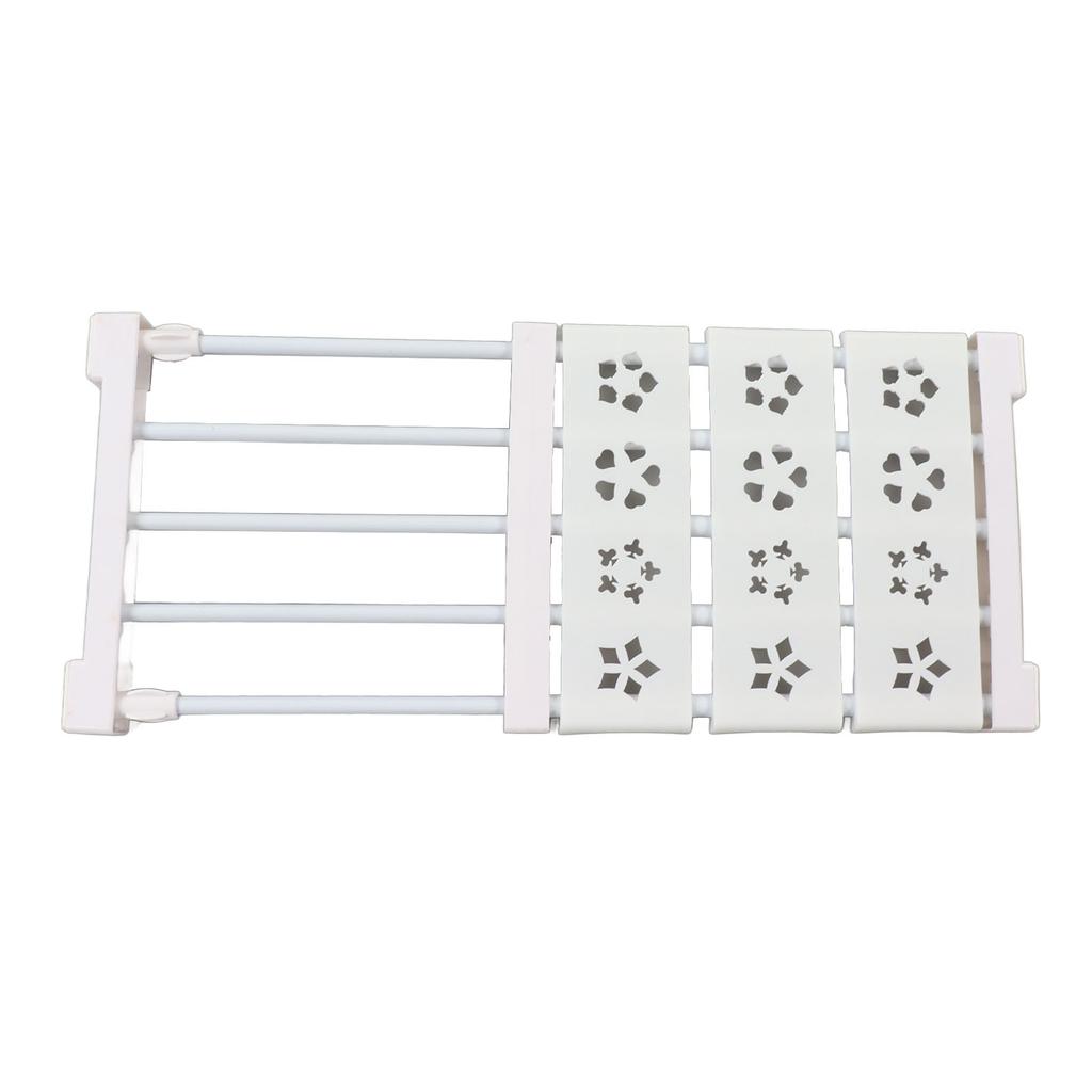 Белая раздвижная полка для шкафа с натяжением, без сверления, телескопическая полка для шкафа, органайзер, разделитель