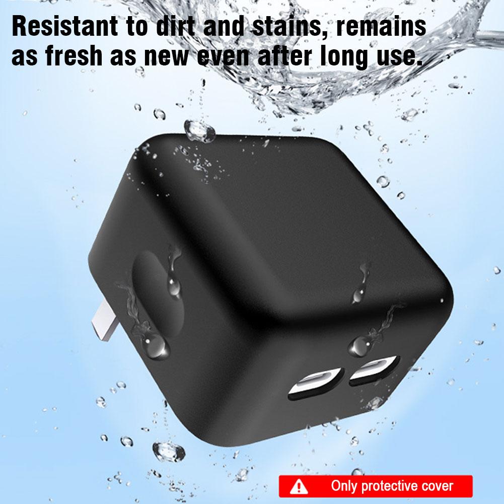 Для Apple 35 Вт Двухпортовый USB-C Маленький Адаптер Питания Силиконовый Чехол Зарядная Головка Защитный Чехол Для IPhone Для MacBook