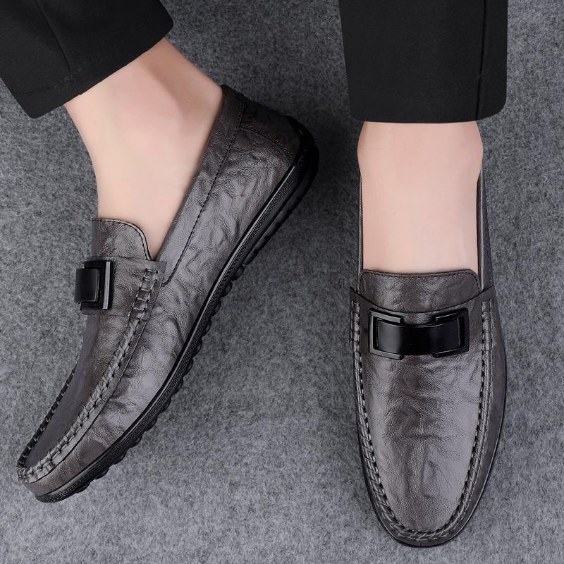 Модная мужская обувь из натуральной кожи, повседневная, роскошный бренд, формальная, мужские универсальные лоферы, мокасины, итальянская дышащая обувь-слипоны, мужские лодочки