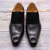 Brown Brock Carved Oxford Shoes British Vintage Business Dress Leather Leather Shoes Lace Up Breathable Handmade Men'S Shoes