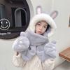 Women's Winter Hat, Scarf, And Gloves All-in-One Cute Three-Piece Set