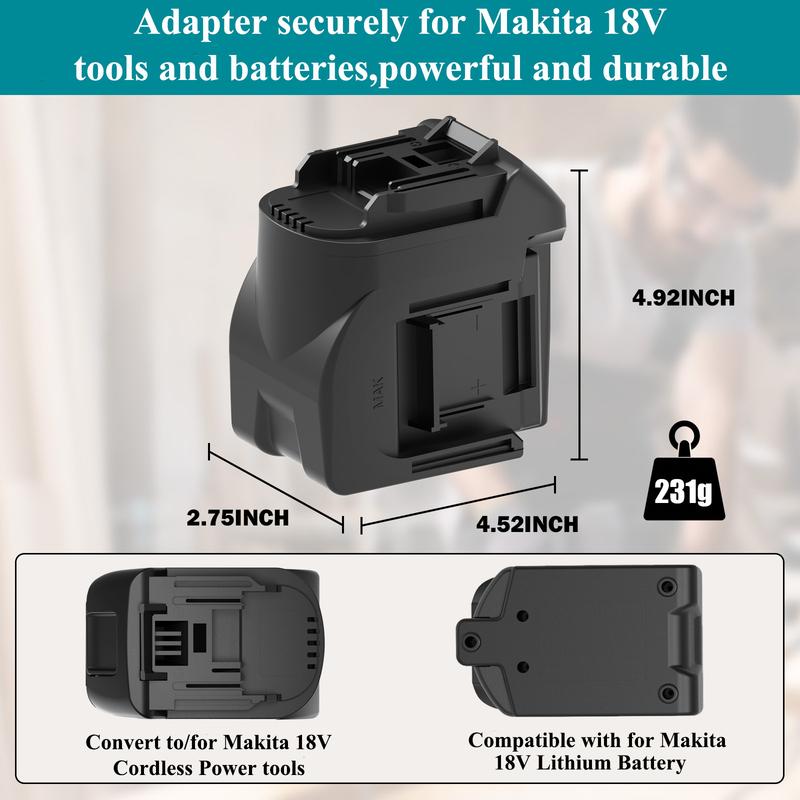 For Makita 18V Li-ion Battery MT18MT 2 in 1 Battery Adapter Converter Compatible with For Makita 18V Battery Cordless Power Tool