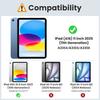 Тонкий чехол для iPad 11-го поколения, 11 дюймов (2025, A16) и 10-го поколения 10,9-дюймовый (2022), Прозрачная задняя панель из твердого поликарбоната, Smart-чехол, поддерживает Touch ID и Авто-пробуждение/Сон