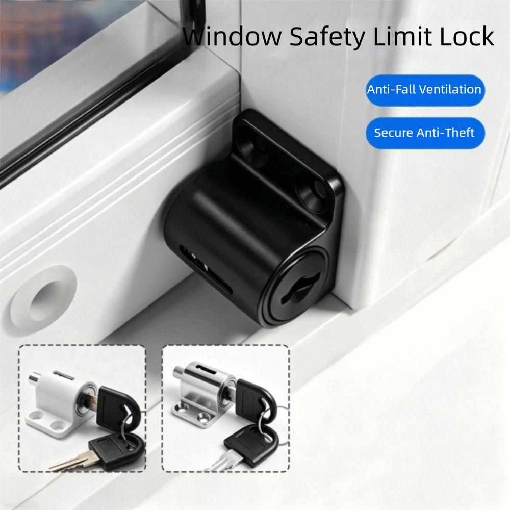 Aluminum Alloy Window Security Lock Fixed Buckle Child Safety Protection Lock Sliding Door