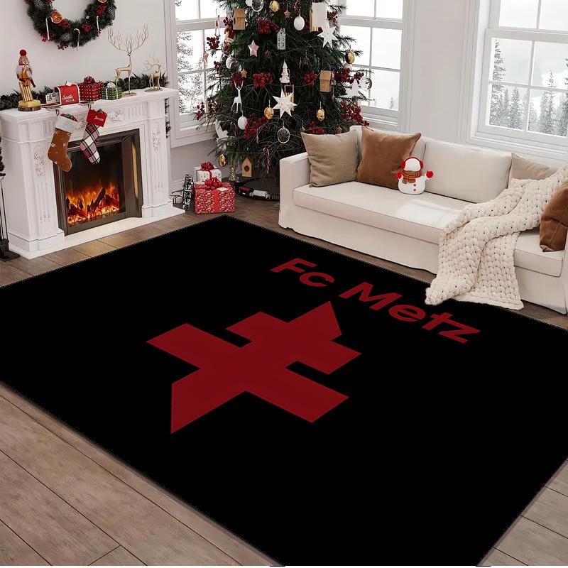 1PC rug Metz Football Club Carpet, Chair Rug,Area Rug for Office Bedroom living rooms bedroom, Doormat decor Christmas fan gifts