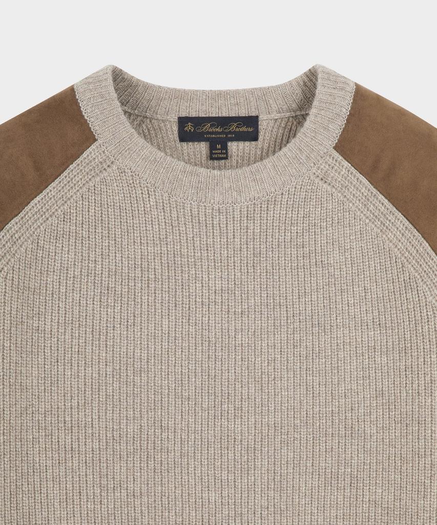 BROOKS BROTHERS [Heritage] Patch Pullover Sweater (Beige) (Bbwrmhf412)
